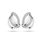 oorknoppen zirkonia zilver gerhodineerd