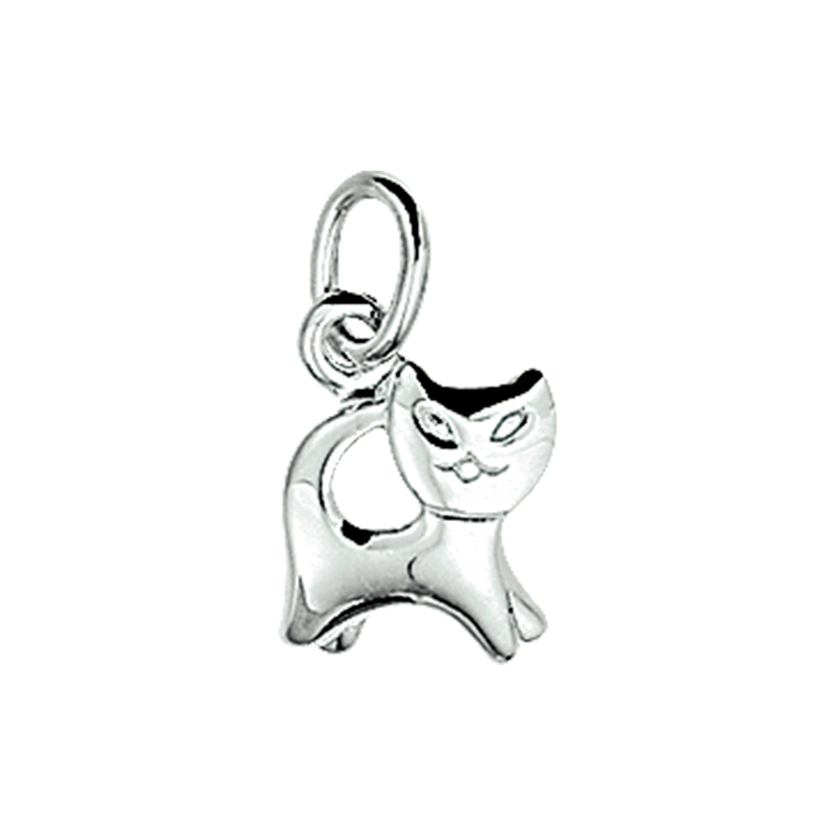 Anhänger Katze silber weiß