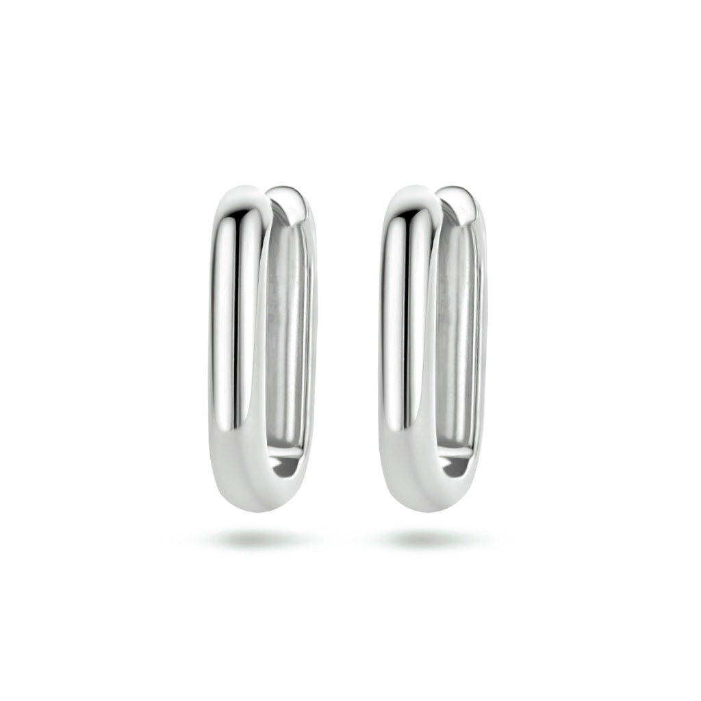 klapoorringen paperclip zilver gerhodineerd
