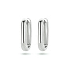 klapoorringen paperclip zilver gerhodineerd