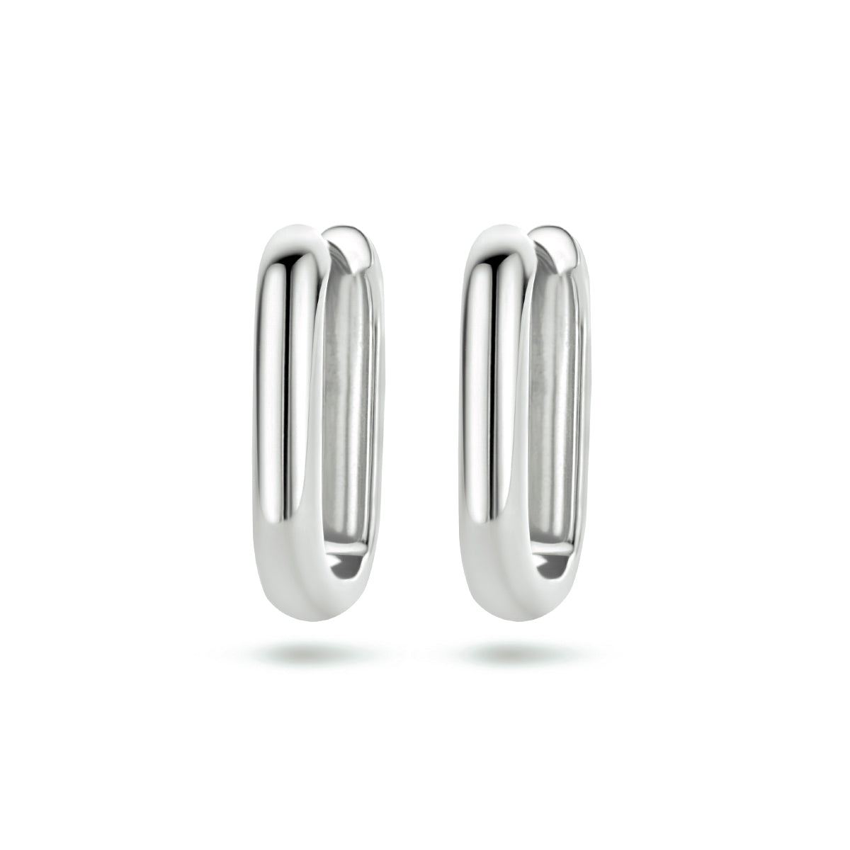 klapoorringen paperclip zilver gerhodineerd