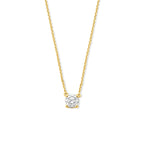 collier lab grown diamant 0.25ct g vs 41 - 43 - 45 cm 14K geelgoud