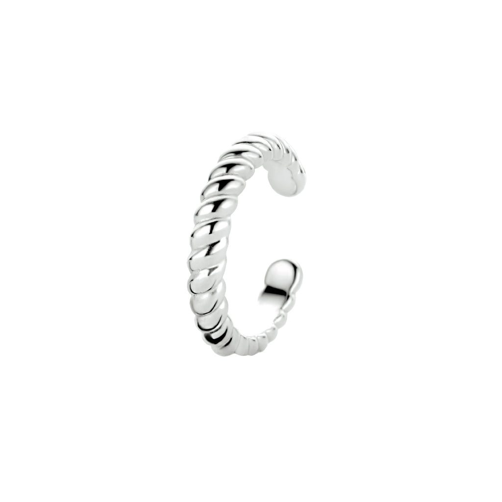 earcuff 13,5 mm zilver gerhodineerd