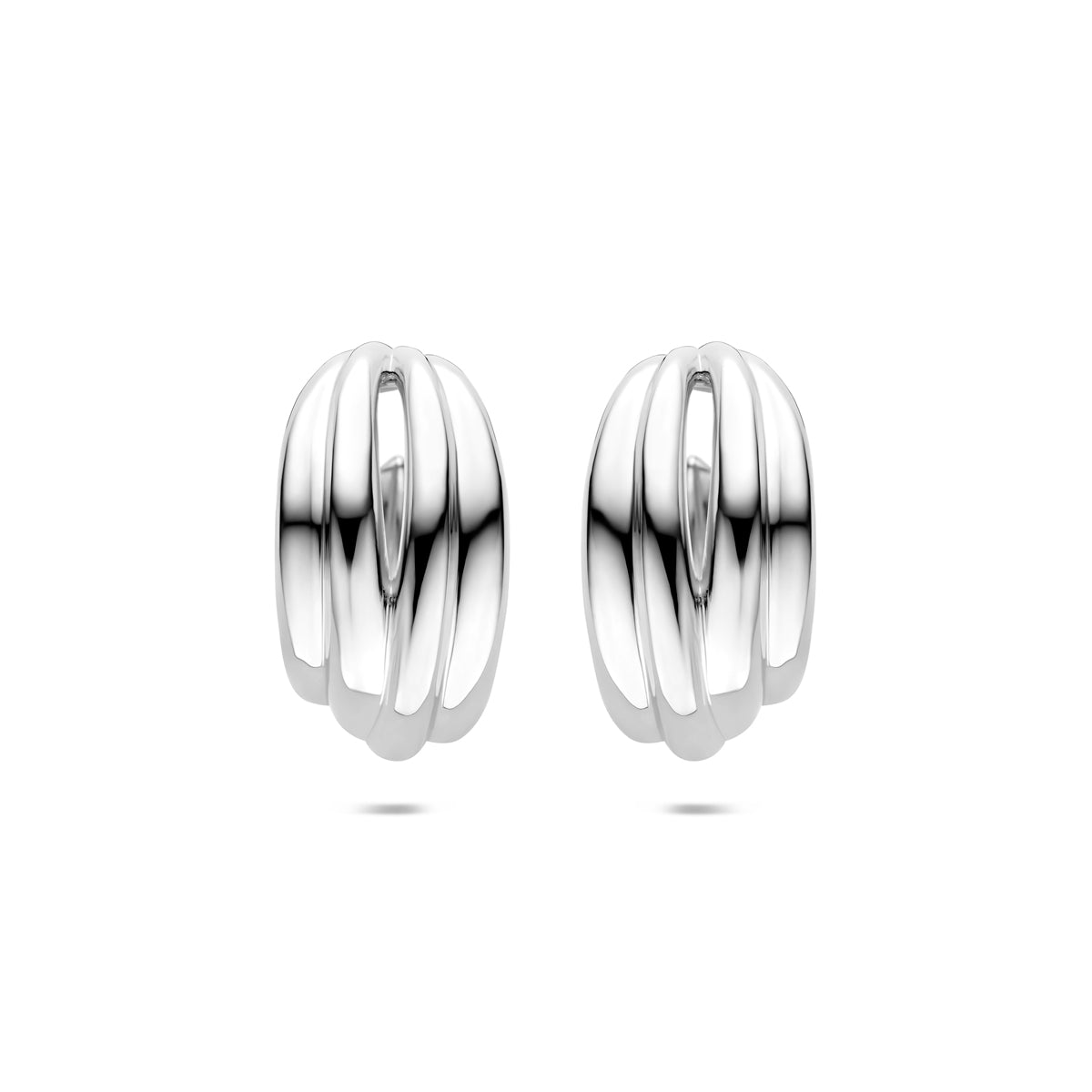 Steckerohrringe 30,5 mm Silber rhodiniert