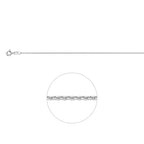 Ankerkette diamantgeschliffen 1,1 mm Silber weiß