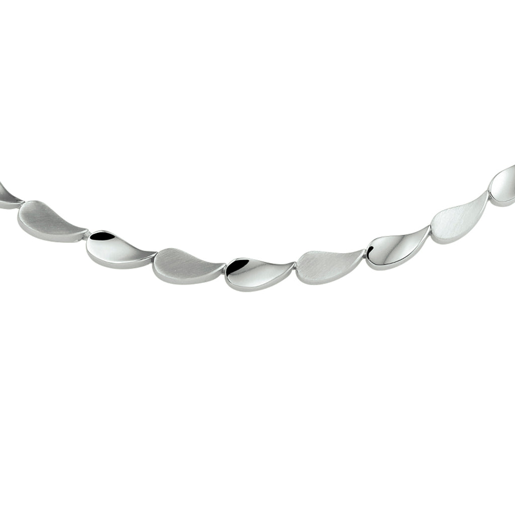Halskette Poly/matt 5,6 mm 45 cm Silber rhodiniert