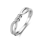 ring knoop zilver gerhodineerd