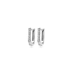 klapoorringen zirkonia 12 mm zilver gerhodineerd