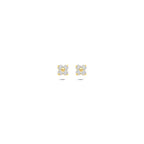 Ohrstecker Blume Zirkonia 3,5 mm 14K Gelbgold