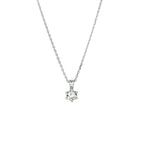 collier zirkonia 41 + 4 cm zilver gerhodineerd