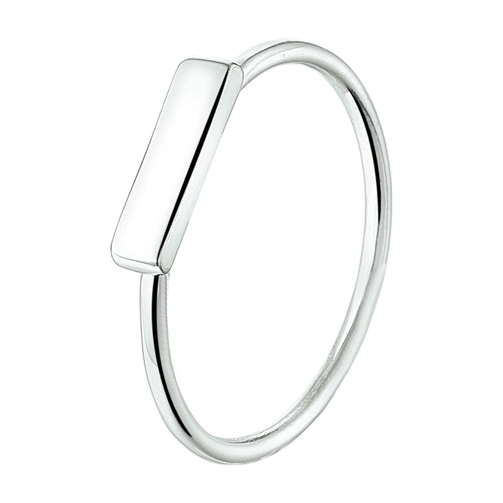 ring balkje zilver gerhodineerd