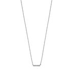collier balkje diamant 0.04ct h si 42 ��� 45 cm 14K witgoud