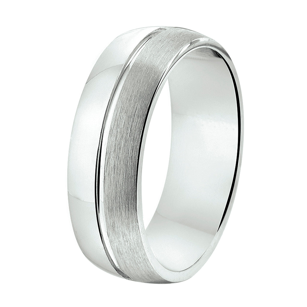 ring a212 - 7 mm - zonder cz zilver gerhodineerd