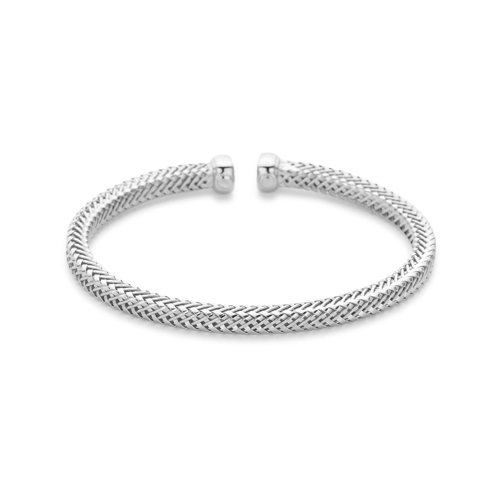 Klemmband 4,5 mm rhodiniert Silber