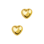 Ohrstecker Herz massiv 14K Gelbgold