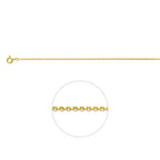 anker gediamanteerd 1,3 mm 14K roségoud