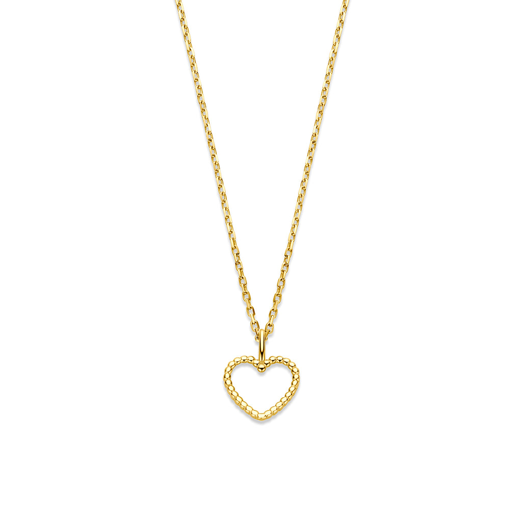 Halskette Herz 40 - 42 - 44 cm 14K Gelbgold
