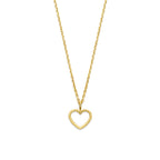 Halskette Herz 40 - 42 - 44 cm 14K Gelbgold