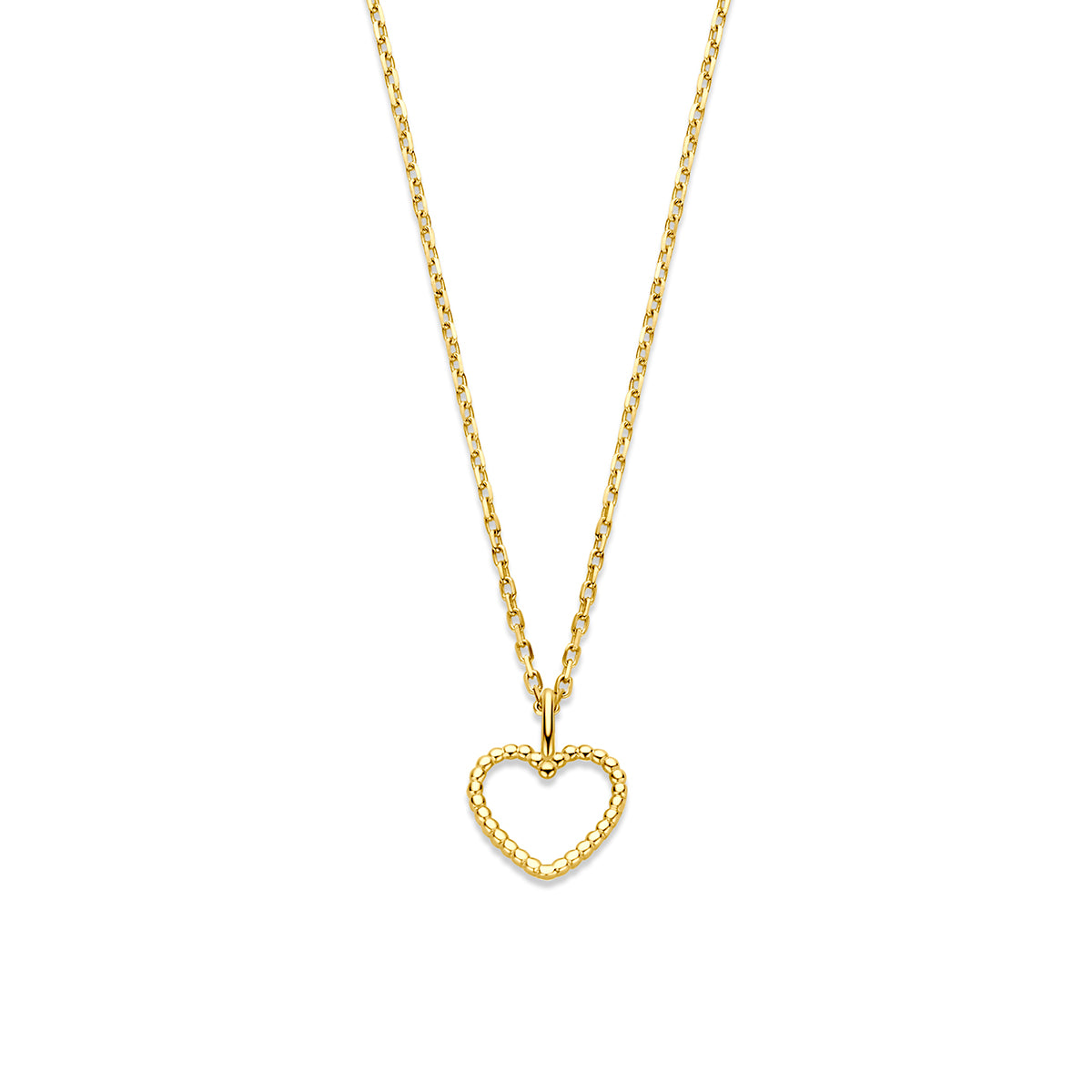 collier hartje 40 - 42 - 44 cm 14K geelgoud