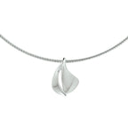 Halskette Poly/matt 42 + 3 cm Silber rhodiniert