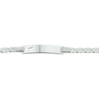 graveerarmband valkenoog plaat met hartje 5,0 mm 16 - 18 cm zilver wit