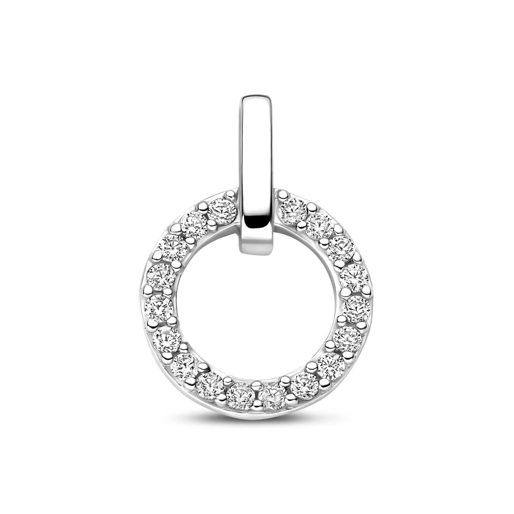 hanger zirkonia 17 mm zilver gerhodineerd
