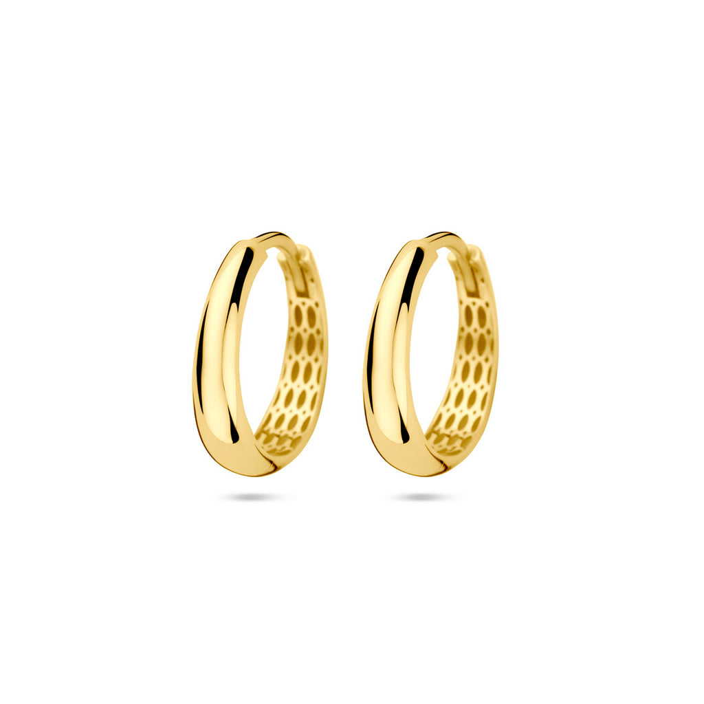 klapoorringen 18 mm 14K geelgoud