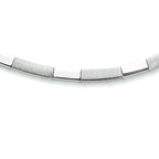 Halskette 4,3 mm 43 cm poly/mattsilber rhodiniert