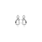 oorknoppen infinity zirkonia 12 mm zilver gerhodineerd