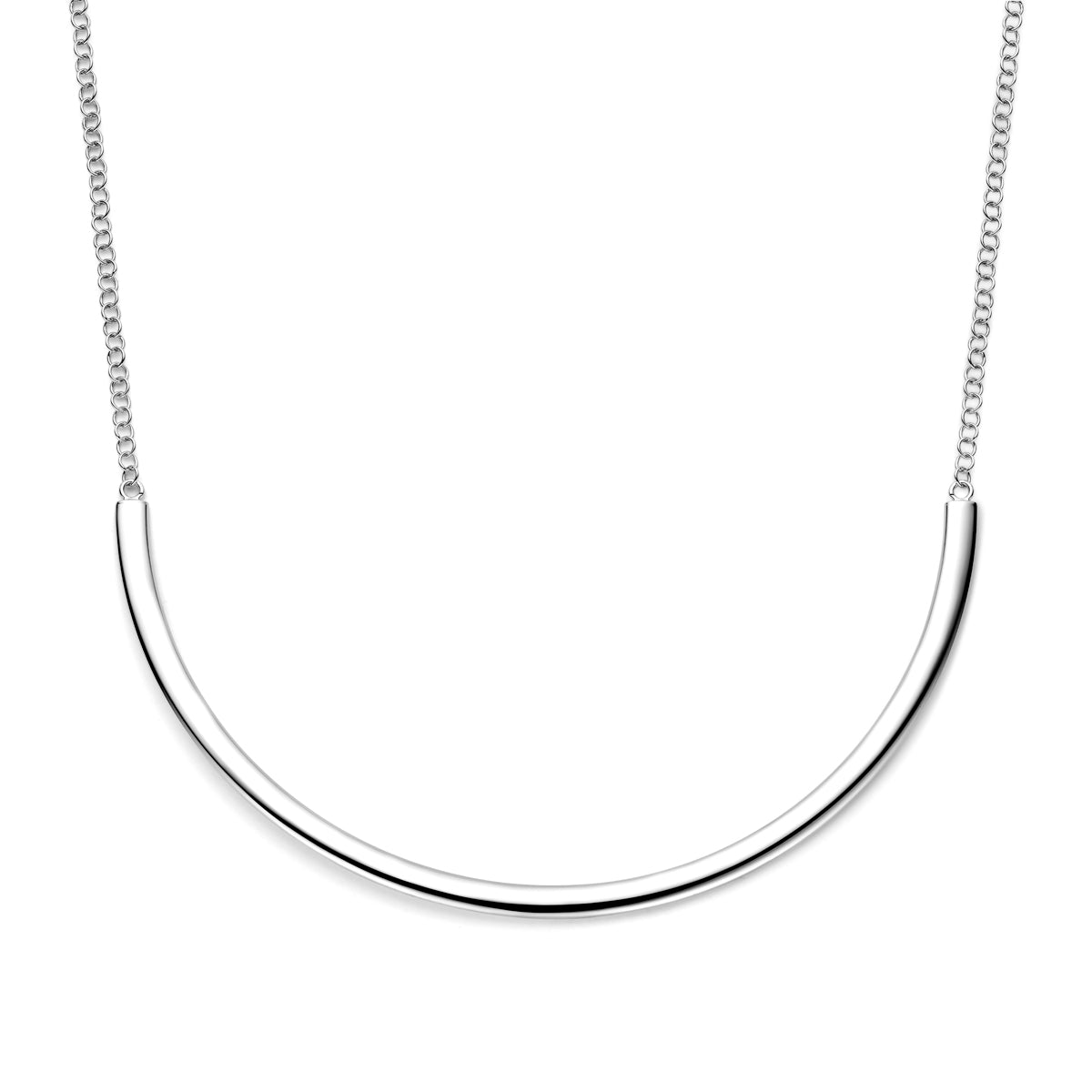 Halskette 45 cm rhodiniertes Silber
