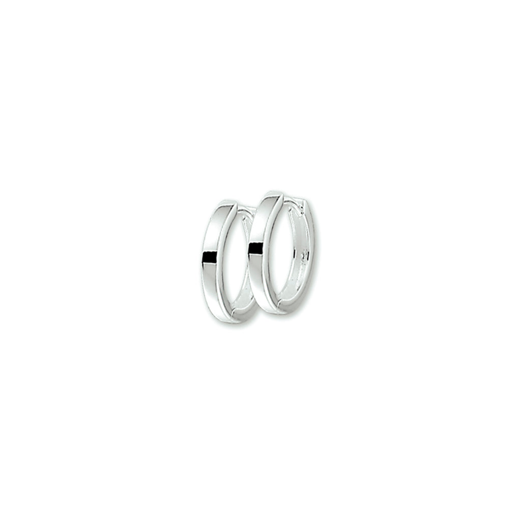 Ohrhänger 2 mm flach silberweiß