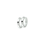 Ohrhänger 2 mm flach silberweiß