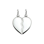 Herzanhänger 16 mm, Silber, rhodiniert