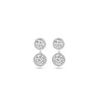 Ohrhänger Zirkonia 20 mm Silber rhodiniert