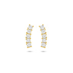 oorknoppen zirkonia 12 mm 14K geelgoud