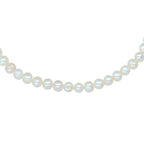 Halskette Perle 7,5 mm 42 + 4 cm Silber rhodiniert