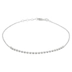 Fußkettchen diamantiert 1,2 mm 24 + 2 cm Silber rhodiniert