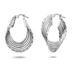 Ohrringe 30 mm Silber rhodiniert