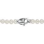 collier parel 5 - 6 mm zilver gerhodineerd