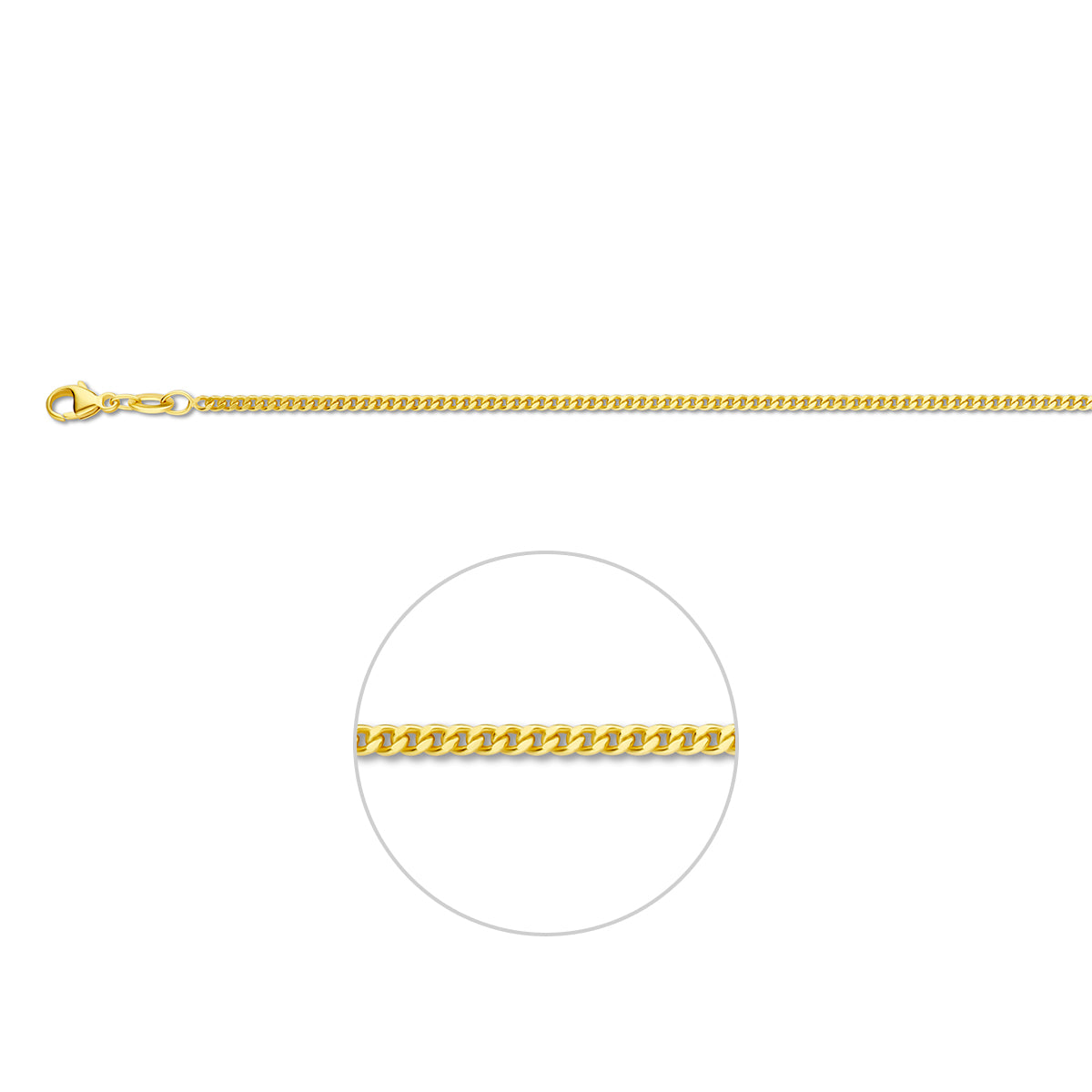 Gourmet-Kette 2,1 mm Doublé 10/000 (gelb)