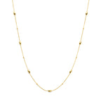 collier 42 - 45 cm 14K geelgoud - rondje,bolletje,ringetje,draad