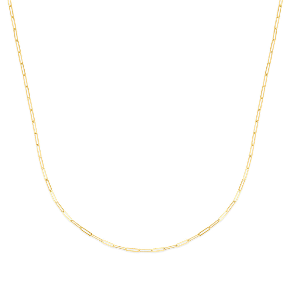 collier paperclip 1,8 mm 45 cm 14K geelgoud