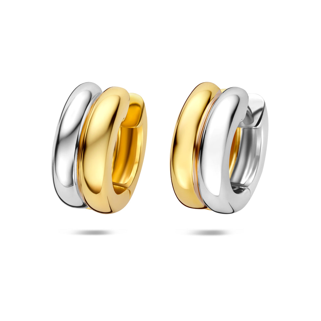 klapoorringen 17,5 mm 1 micron zilver verguld (geel/rhodium)