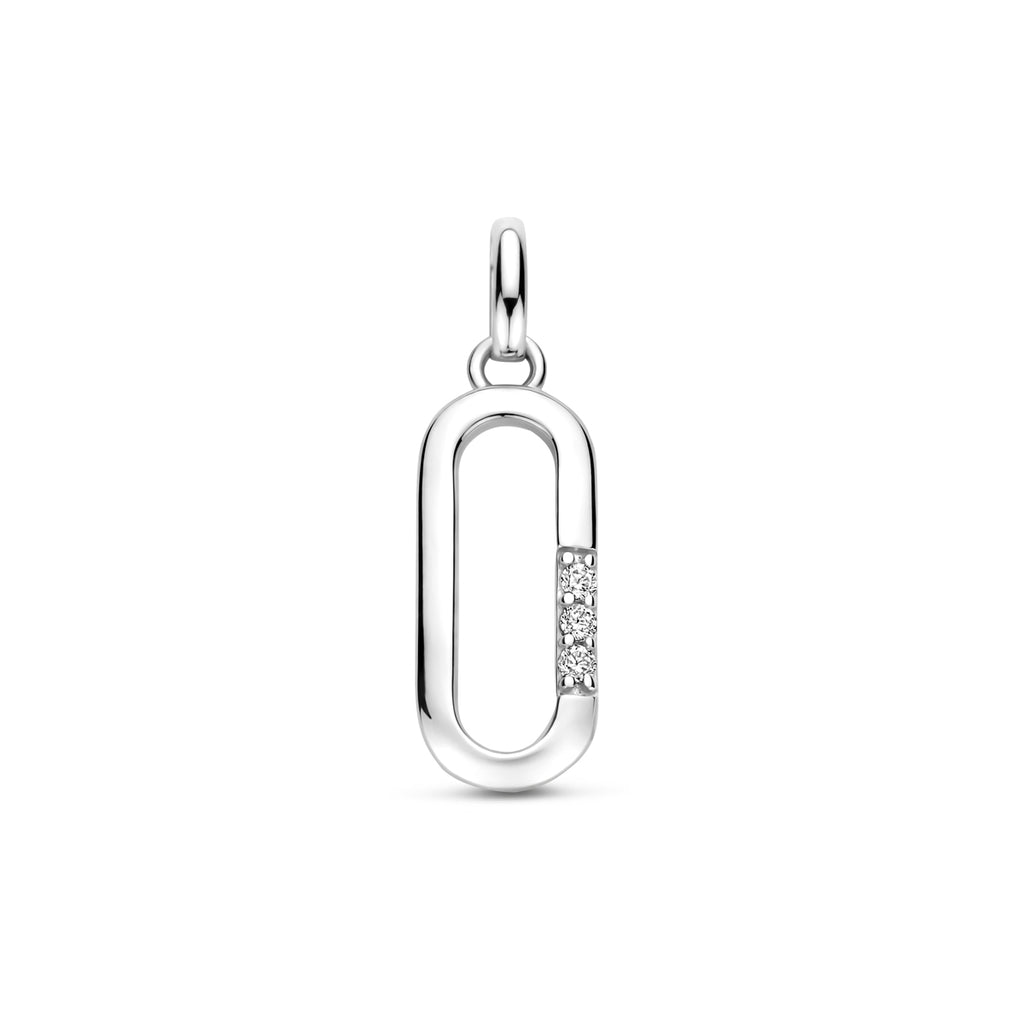 hanger zirkonia 20 mm zilver gerhodineerd