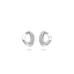 oorknoppen zirkonia 9 mm zilver gerhodineerd