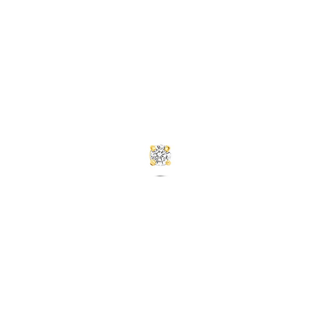 flat back piercing zirkonia 2 mm 14K geelgoud