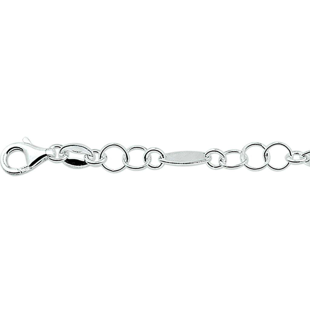 Armband 5,0 mm 19 cm Silber rhodiniert