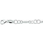 Armband 5,0 mm 19 cm Silber rhodiniert