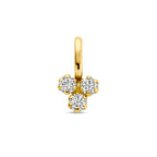 hanger zirkonia 9 mm 14K geelgoud