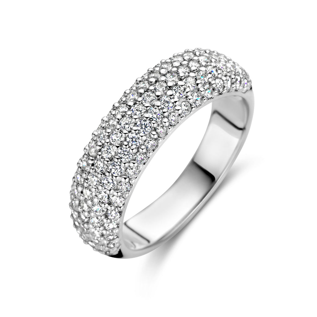 ring zirkonia zilver gerhodineerd